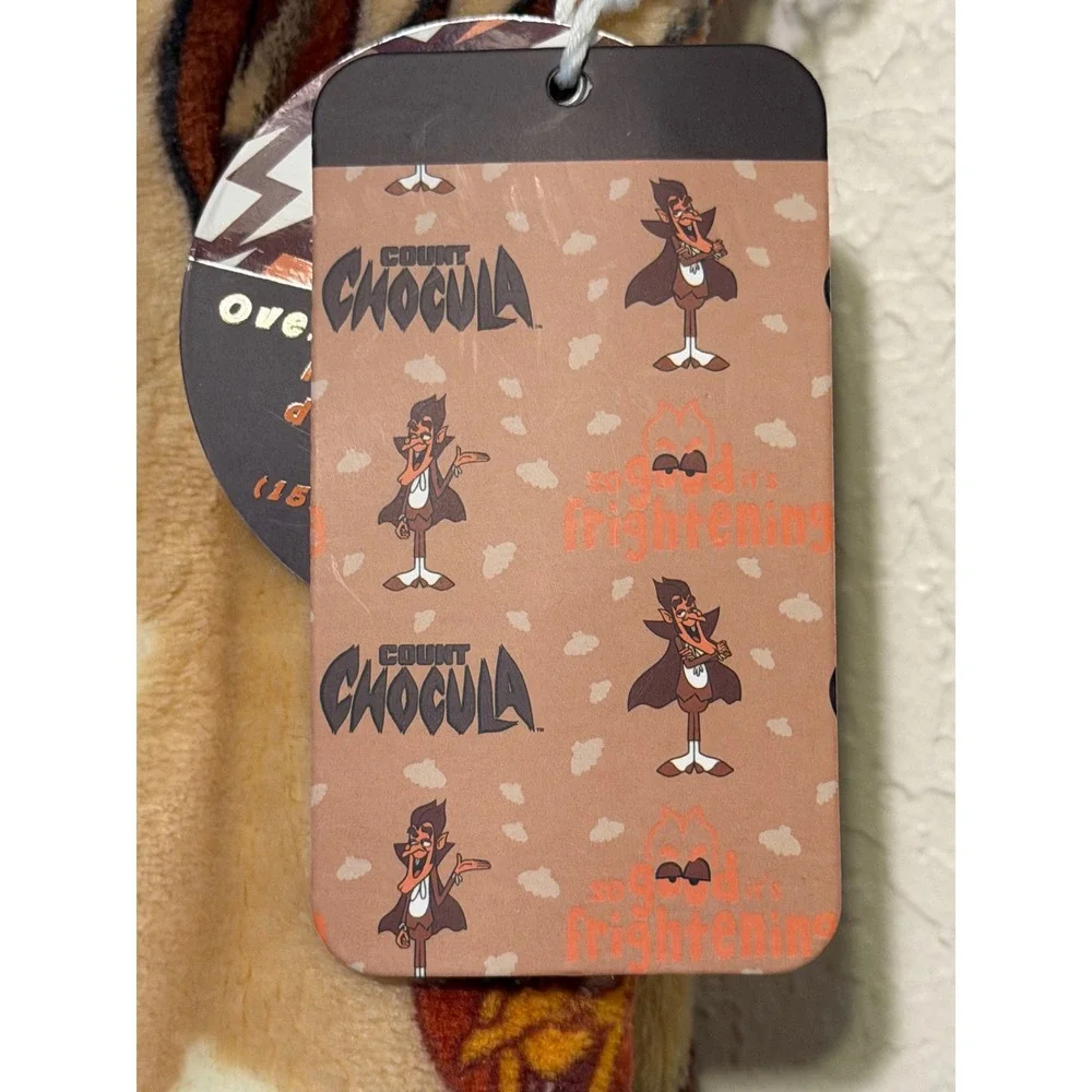 Count Chocula Oversized Plush Throw Blanket General Mills Cereal Retro 60x70 NEW